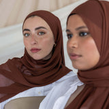 Canyon Brown Crepe Chiffon