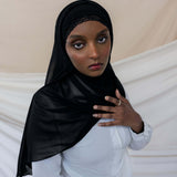 Black Crepe Chiffon