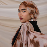 Cheetah Camo printed hijab by VELA, combining animal print and camo for a fun, edgy style