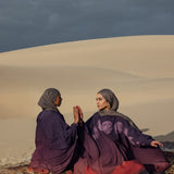 Layering kaftan abaya with celestial touches, made for Ramadan nights and beyond