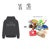 Free Palestine Pink Rhinestone Hoodie