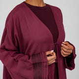 Abaya with thoughtfully placed back stitching and a gentle, flowing shape