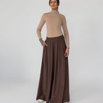 Flowy palazzo pants in breathable fabric