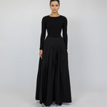 Full-length cotton skirt with defined pleats and a graceful, floaty feel.