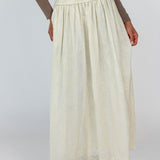 Textured Smocked Waist Skirt