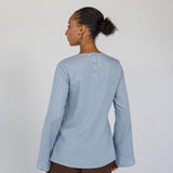Tie Front Top Blue