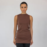 Mock Neck Tank Chestnut
