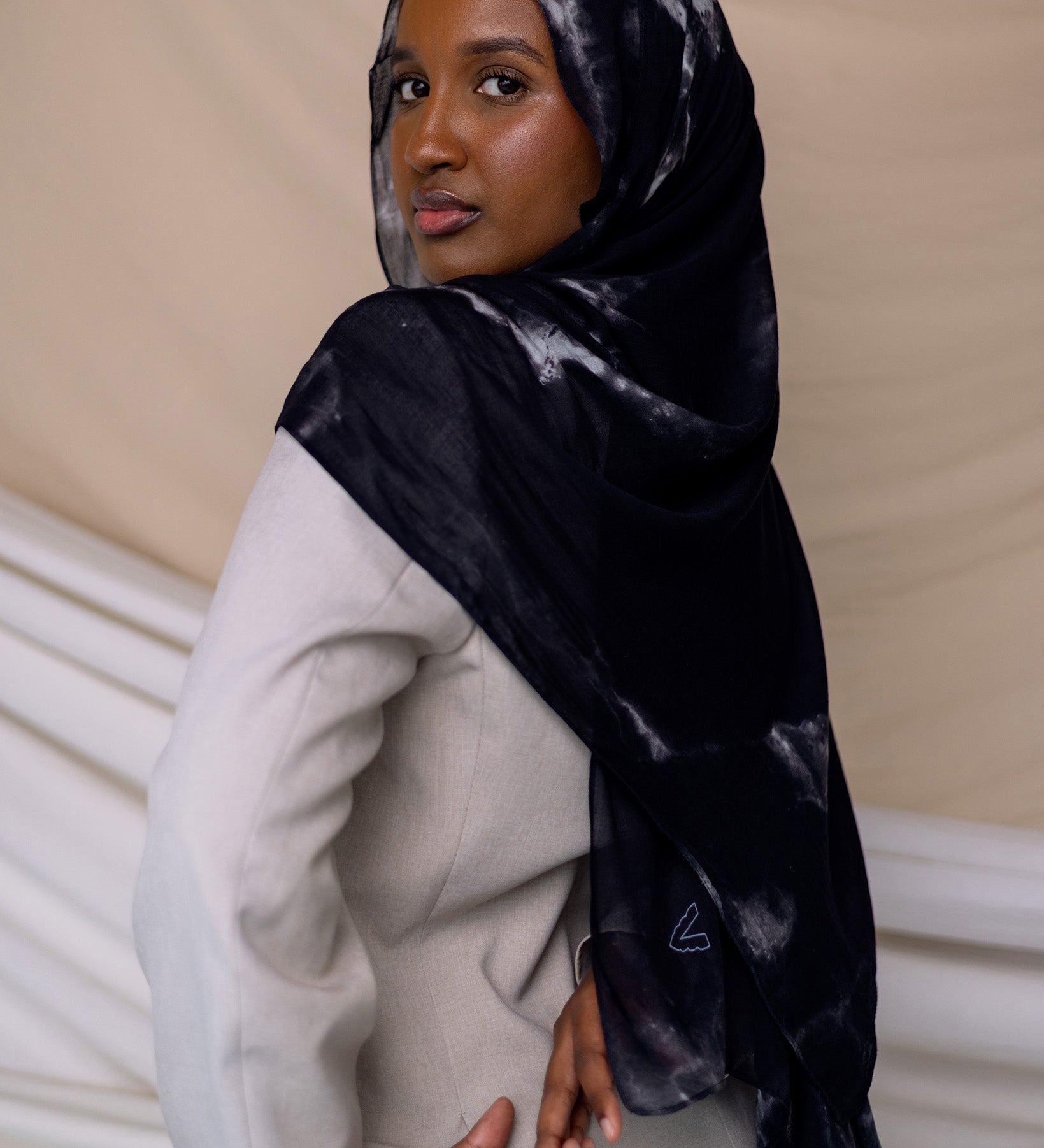 Soft patterned hijab designed for daily wear with a touch of visual texture.