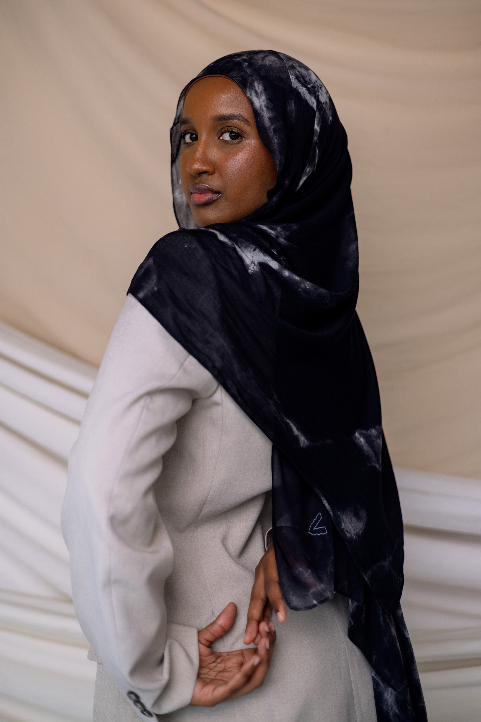 Soft patterned hijab designed for daily wear with a touch of visual texture.