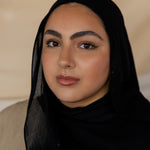 Black modal hijab by VELA, crafted for elegance, breathability, and a polished look