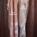 Breathable hijab featuring organic linework and signature sediment print detailing