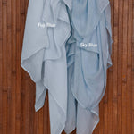 VELA hijabs in a calm blue tone with lightweight modal fabric.