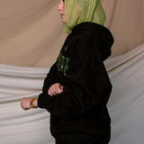 Free Palestine Green Rhinestone Hoodie