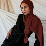Cozy-colored bamboo hijab by VELA, soft to the touch and easy to wear all day