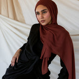 Cozy-colored bamboo hijab by VELA, soft to the touch and easy to wear all day