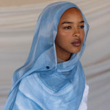 Woven hijab with a smooth, airy texture designed for warm-weather comfort.