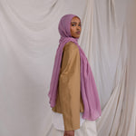 VELA Mermaid Pink hijab crafted in soft modal, inspired by ethereal elegance and oceanic beauty
