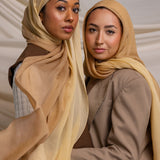 Golden Ombre Silk Chiffon