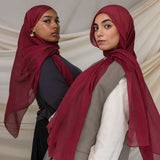 Tibetan Red Silk Chiffon