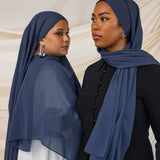 Navy Chiffon