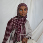 Kuffiyeh hijab  made of lightweight modal fabric, supporting humanitarian aid for Palestine.