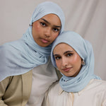 Fuji Blue modal hijab by VELA, designed for a calming, elegant look with a smooth, breathable finish