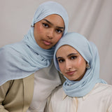 Fuji Blue modal hijab by VELA, designed for a calming, elegant look with a smooth, breathable finish