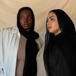 VELA’s Classic Black hijabs made with soft modal, a wardrobe essential for effortless styling