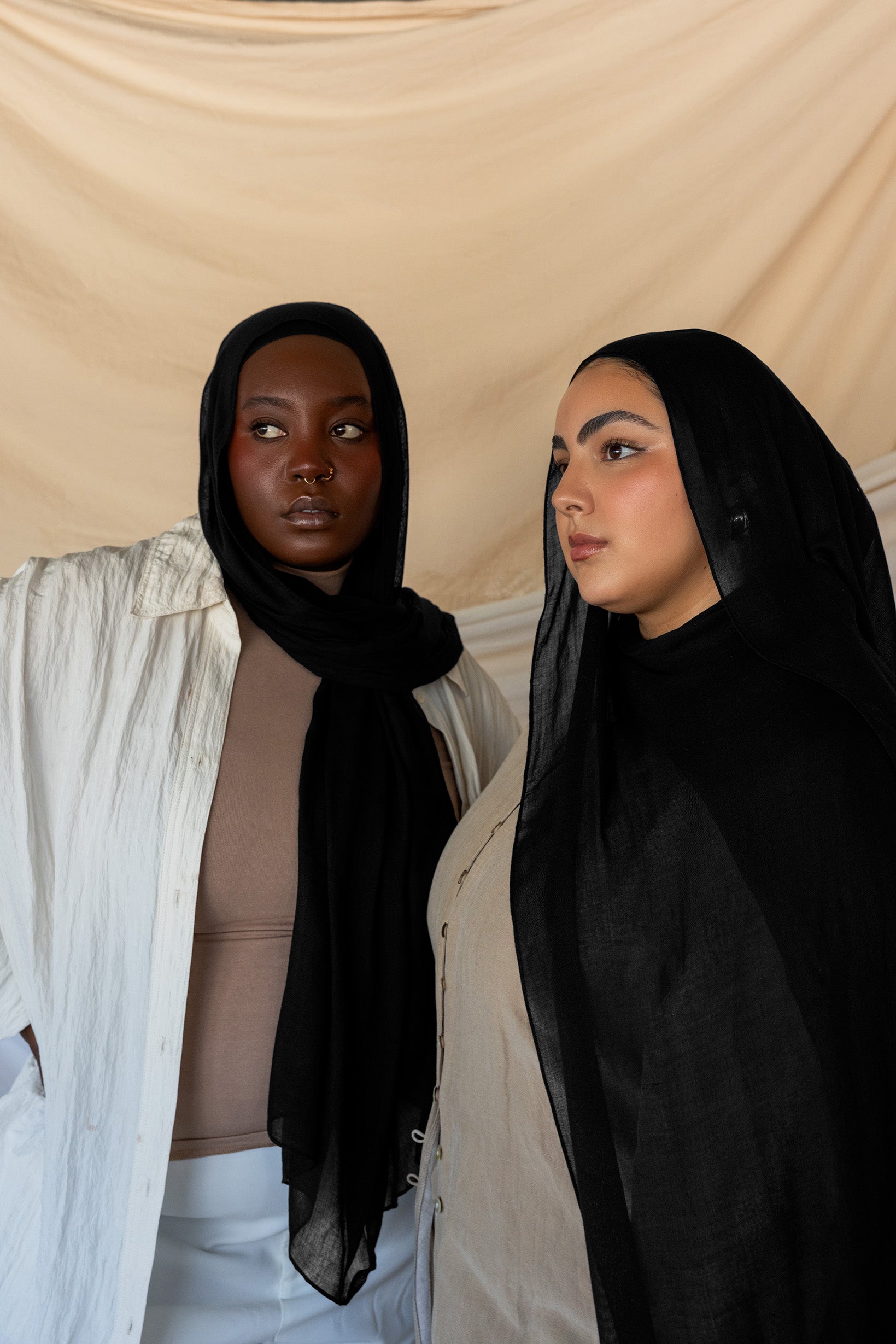 VELA’s Classic Black hijabs made with soft modal, a wardrobe essential for effortless styling