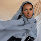 Shadow Grey Silk Chiffon