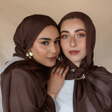 Cocoa Silk Chiffon