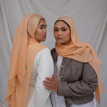 Golden Hour hijabs by VELA, infused with mellow firelight tones that turn everyday looks radiant