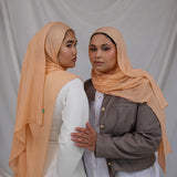 Golden Hour hijabs by VELA, infused with mellow firelight tones that turn everyday looks radiant