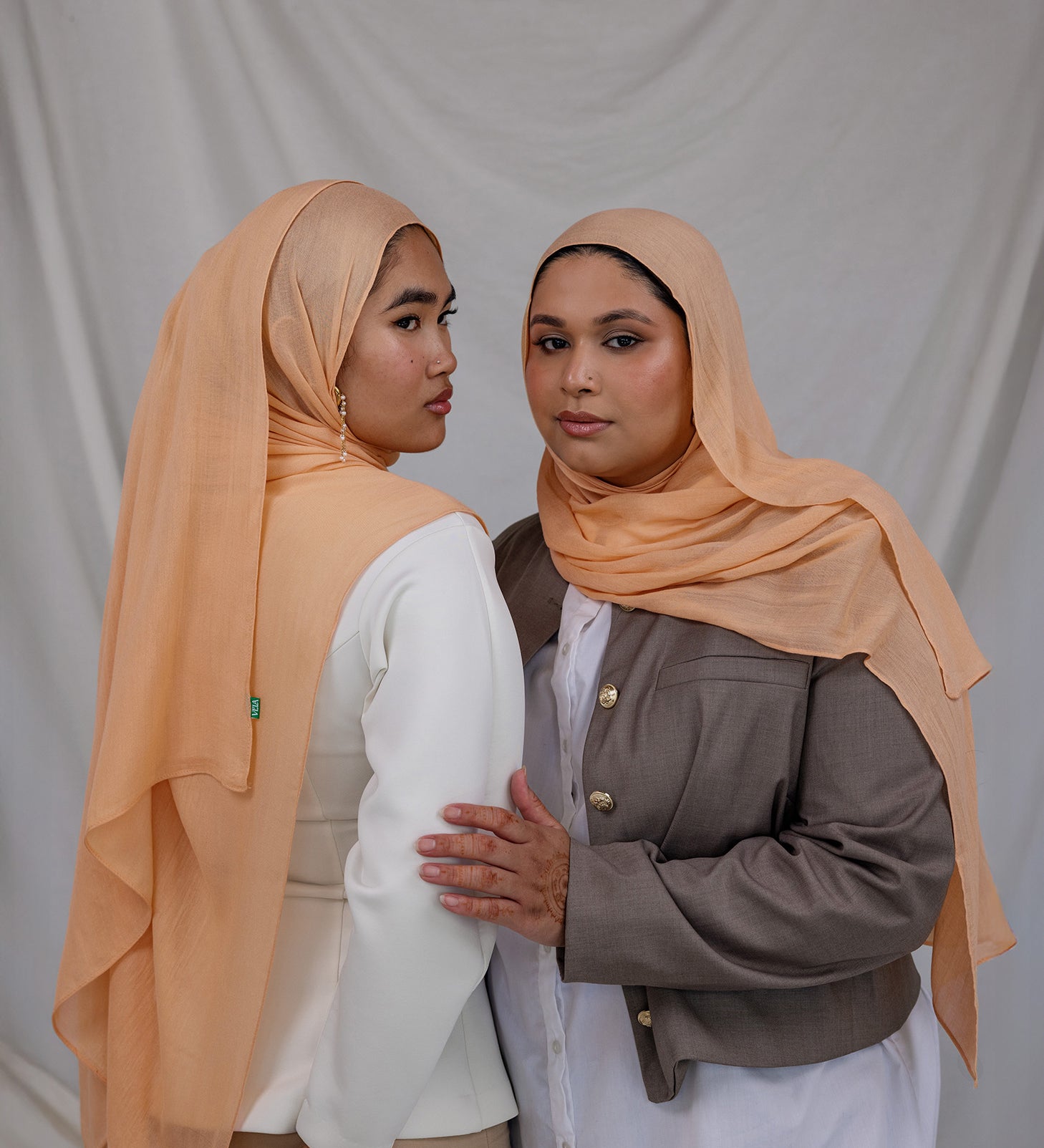 Golden Hour hijabs by VELA, infused with mellow firelight tones that turn everyday looks radiant