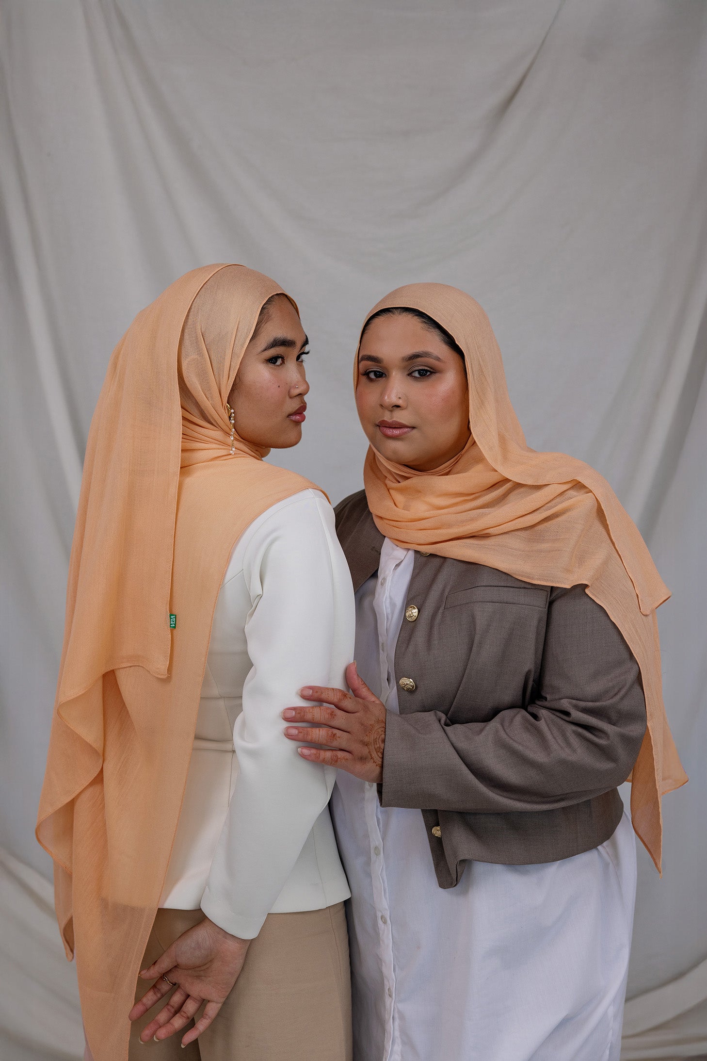 Golden Hour hijabs by VELA, infused with mellow firelight tones that turn everyday looks radiant
