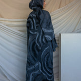 Navy Sediment Abaya