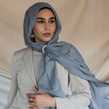Shadow Grey Silk Chiffon