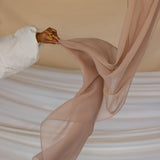 Honey Amber Crinkle Chiffon