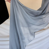 Shadow Grey Silk Chiffon