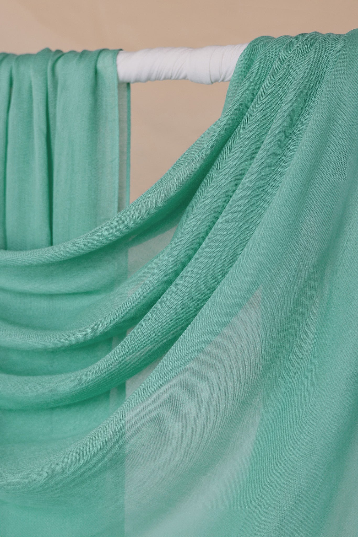 Airy and elegant VELA hijab in Fairuz Blue, offering a cool, refreshing touch for warm weather.