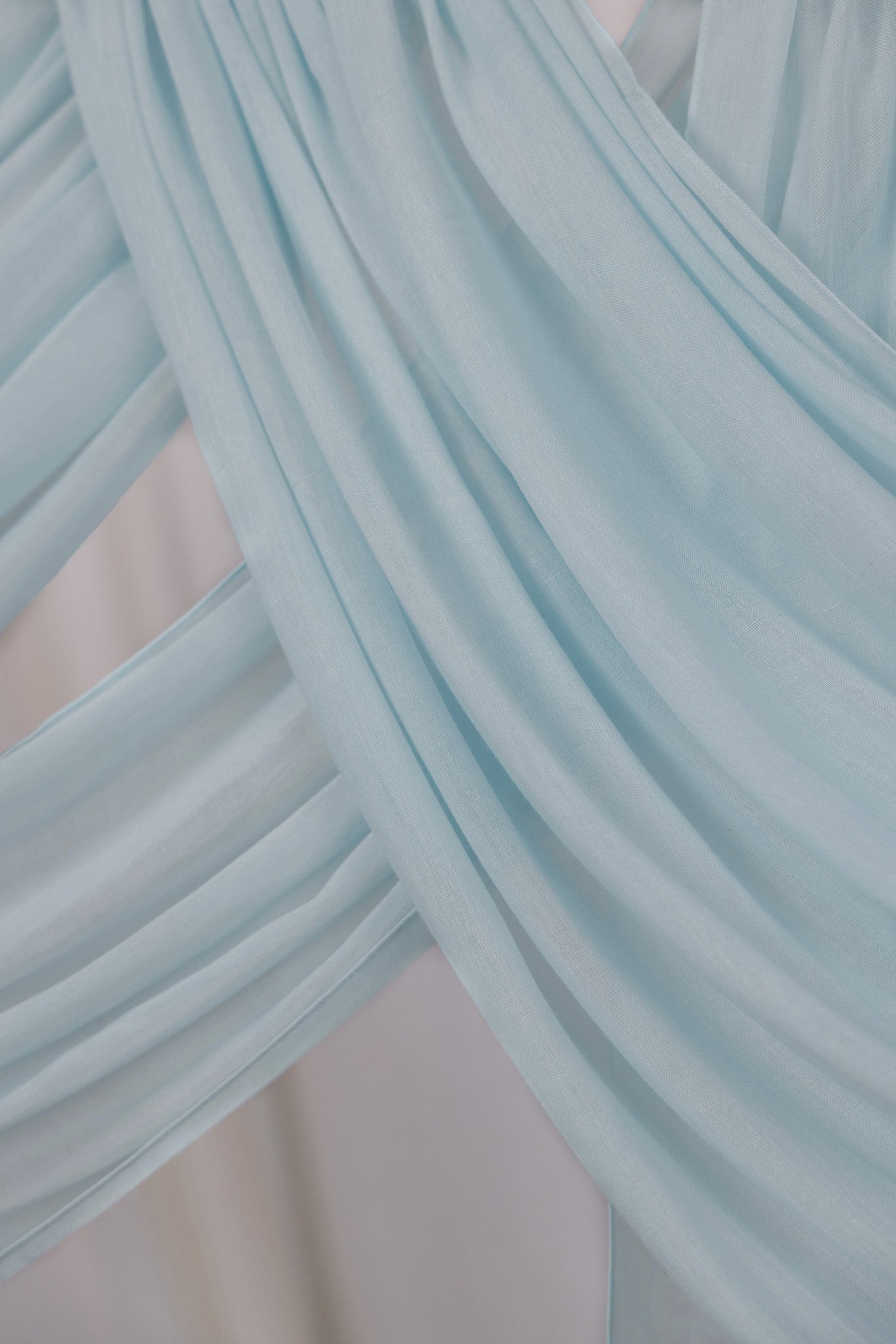 VELA hijab in a serene blue tone, crafted from signature modal fabric for effortless styling and comfort