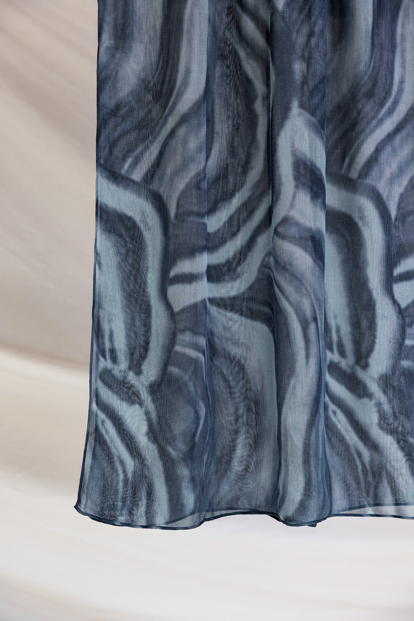 Everyday hijab with abstract patterning and breathable modal texture.