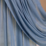 Close up product shot of Serenity Blue hijab.