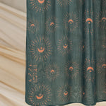 VELA’s Teal Crescents hijab, blending subtle lunar accents with breathable fabric for everyday wear