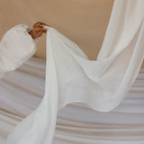 Swan White Crinkle Chiffon