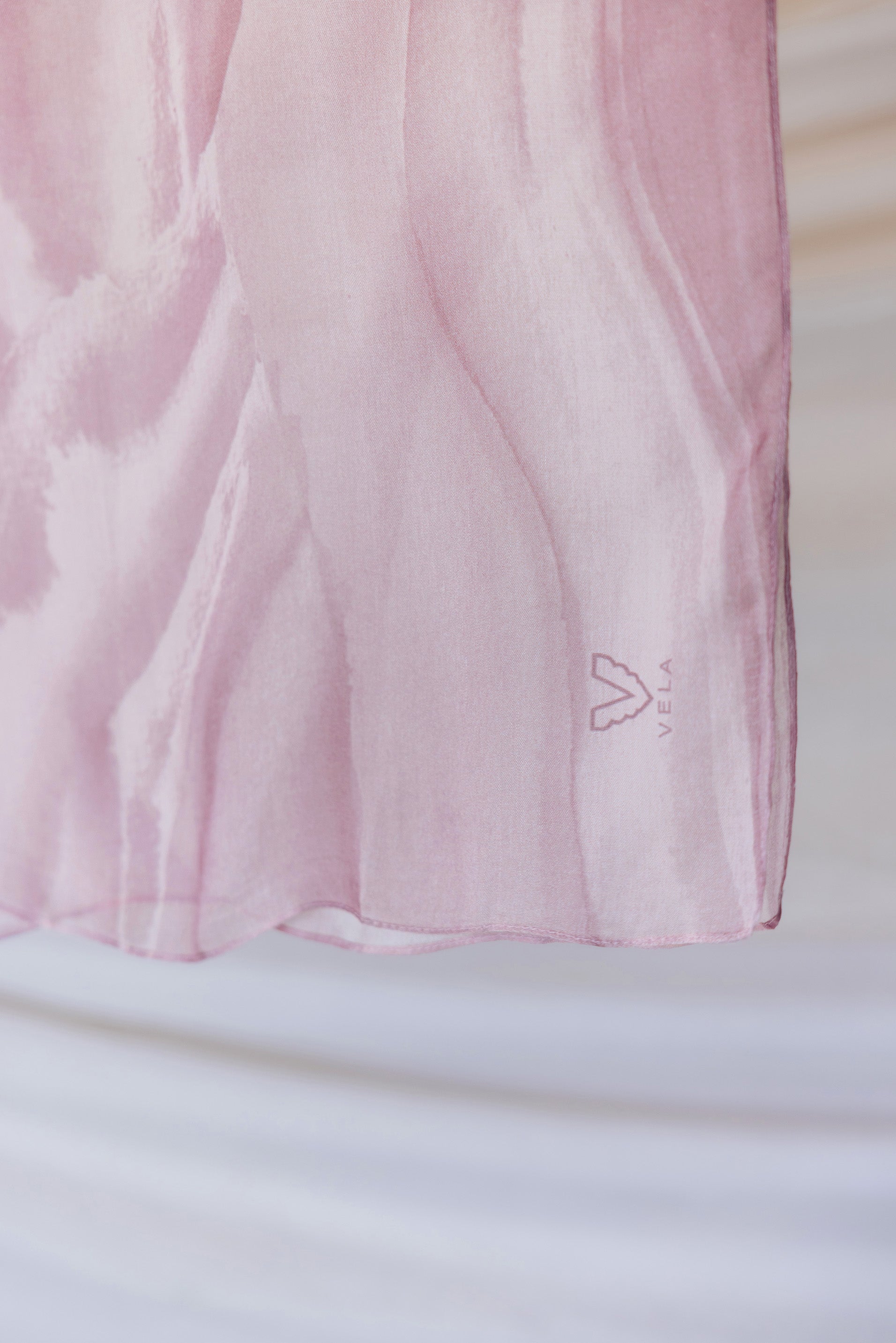 Modal hijab with flowing, mineral-inspired detail and soft, breathable fabric