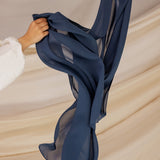 Navy Chiffon