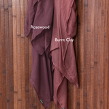 Color comparison of Rosewood on left and Burnt Clay on right.