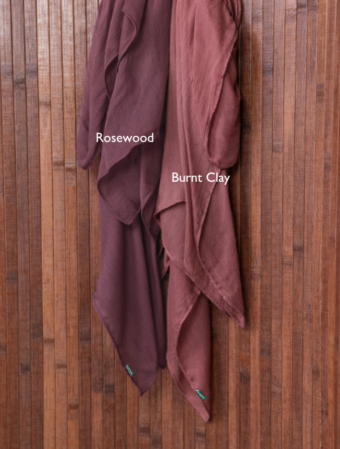 Color comparison of Rosewood on left and Burnt Clay on right.