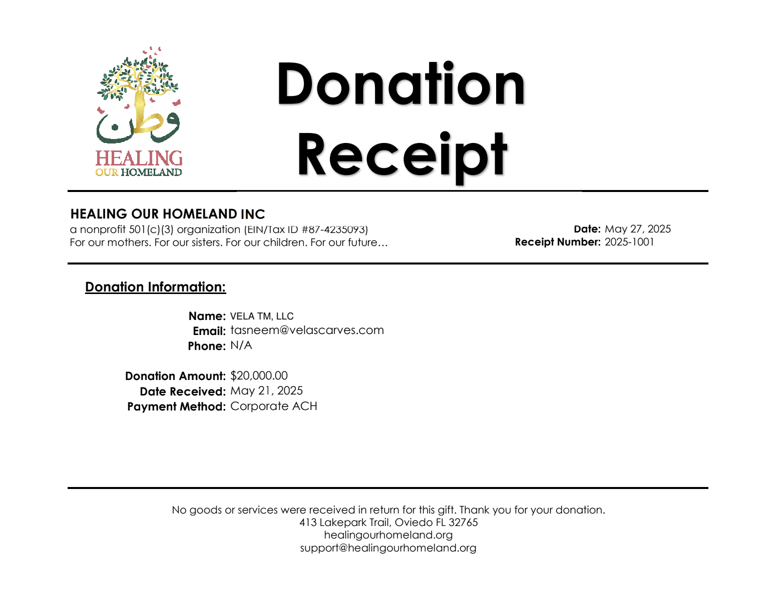 Solidarity Receipt Image